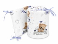 Baby Nellys Mantinel do postýlky Medvídci, 180 cm, modrý - Crib Bumper