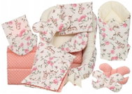 eliNeli Set do postýlky Zajíček a růže 7 ks - Baby Health Check Kit