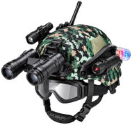KIK KX2501 Children's Military Helmet with Walkie-Talkies, Binoculars, Light and Accessories - Game Set