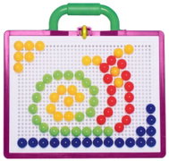 Mikrotrading Mushroom Mosaic with Board in a Box, 100 pcs - Motor Skill Toy
