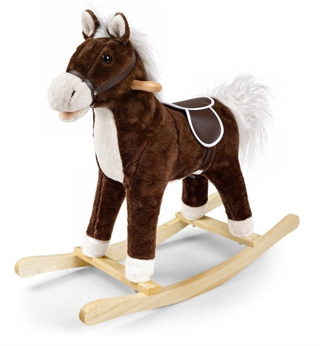 Milly Mally Rocking Horse Teddy Dark Brown - Rocking Horse - Main image
