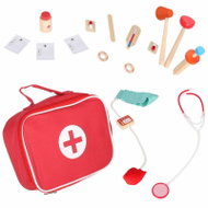 KIK KX2623 Dřevěná lékařská sada pro děti 16 ks, s doktorskou taškou - Kids Doctor Briefcase