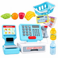 RealG RC-K-2830 Interaktivní pokladna se skenerem, váhou, košíkem a potravinami, XXL - Kids' Play Store