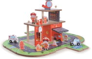 2Kids Toys Dřevěná stanice Hasiči 2 v 1 - Toy Garage
