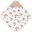 Hooded padded wrap blanket Bears, 90 × 90 cm, beige