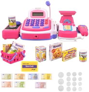 Empt interactive cash register with scanner, scales and card terminal, pink - Toy Cash Register