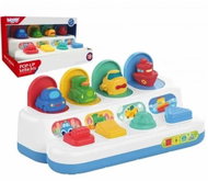 Bavytoy Montessori hračka s vyskakovacími autíčky - Pounding Toy