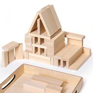 Ulanik Dřevěná stavebnice 64 dílů - Wooden Blocks