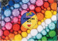 FOLIA Třpytivé kreativní bambulky VELKÝ BOX, 300 g, mix velikostí - Craft for Kids