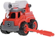 Mikrotrading Fire Engine construction toy 13cm with freewheel - Toy Car