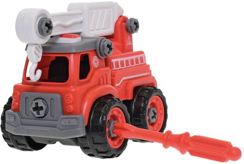 Mikrotrading Fire Engine construction toy 13cm with freewheel - Toy Car - Main image