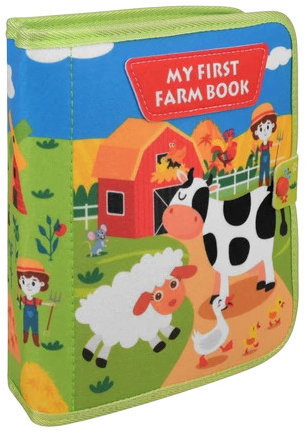 Kruzzel 28006 Montessori Farm sensory quiet book - Cloth Book - Main image