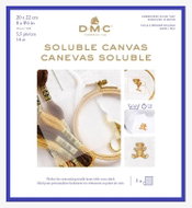 DMC Soluble Canvas kanava vodou rozpustná, na vyšívání 20 × 22 cm – 14 ct (5,5 stehů/cm) - Creative Set Accessory