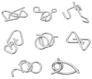 ISO 28713 Metal puzzles, set of 8 - Brain Teaser