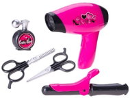 Mikrotrading Kadeřnický set s fénem na baterie a doplňky 5 ks na kartě - Hairdressing Set