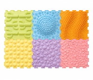 Sense2Play Masážní senzorické podložky Pastel 6 ks - Foam Puzzle