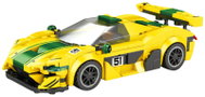 LEAN Toys 28911 P1 GTR racing car building toy, 351 pieces, yellow/green - Toy Car
