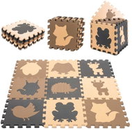 Tulimi Pěnové puzzle Zvířátka 85 × 85 cm, 9 ks, béžové - Foam Puzzle