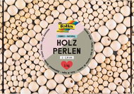 FOLIA Wooden beads LARGE BOX, 1kg, natural - Beads
