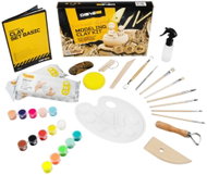 Dibys Sada modelářského jílu s bílým jílem a modelovacími nástroji - Creative Kit