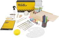 Dibys Sada na modelování z bílého jílu s dřevěným boxem a štětci - Creative Kit