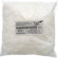 Folia Bílá flaušová peříčka – dekorační peří na tvoření, mix velikostí, 100 g - Creative Kit