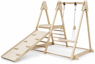 Derrson wooden play set with slide, natural - Children's Playset