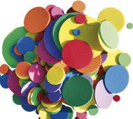 Eduplay Barevná kolečka z pěnové gumy Moosgummi, 200 ks - Creative Kit