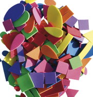 Eduplay Barevné geometrické tvary z pěnové gumy Moosgummi, 200 ks - Creative Kit