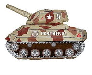 Balón foliový tank - army - hnědý 60 cm - Balonky