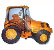 Plastic balloon 60 cm tractor - farm - orange - Balloons
