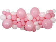 Balóniková girlanda – sada baby ružovo-biela, 300 cm – 65 ks – baby shower - Girlanda