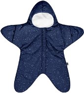 Baby Bites Star Winter Fleece Navy Blue - Stroller Footmuff