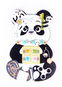 Aga4Kids Montessori dřevěná tabule Panda - Activity board