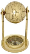 Decorative brass globe with compass - Globe