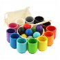 Ulanik Montessori wooden toy "Balls in Cups. Big" - Educational Set