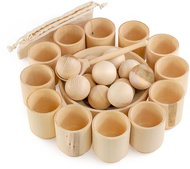 Ulanik Montessori wooden toy "Balls in Cups. Big. Unfinished. " - Educational Set