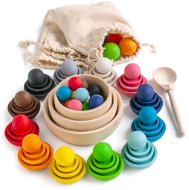 Educational Set Ulanik Montessori wooden toy "Colours and Sizes" - Vzdělávací sada