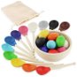 Vzdělávací sada Ulanik Montessori dřevěná hračka "Eggs and spoons" - Vzdělávací sada