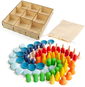 Ulanik Montessori dřevěná sada "Rainbow Patterns" - Vzdělávací sada