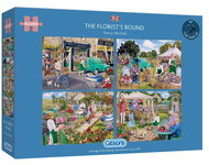 Gibsons Puzzle Flower girl's day 4x500 pieces - Jigsaw Puzzle