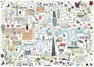 Gibsons Puzzle Mapa Londýna 1000 dílků - Puzzle