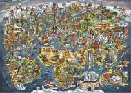 Anatolian Puzzle Úžasná mapa světa 3000 dílků - Puzzle