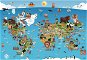 Jigsaw Anatolian Puzzle Cartoon World Map 260 pieces - Puzzle