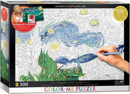 Eurographics Color me puzzle Starry Night 300 pieces + hanging set - Jigsaw Puzzle