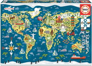 Educa Puzzle Mapa světa 200 dílků - Puzzle