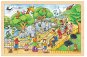 Goki Dřevěné puzzle Návštěva ZOO 24 dílků - Puzzle