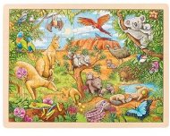 Goki Dřevěné puzzle Australská zvířata 96 dílků - Puzzle