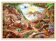 Goki Dřevěné puzzle Dinosauří vykopávky 192 dílků - Puzzle