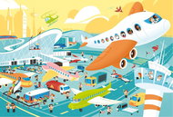 Clementoni Puzzle Large Airport 104 pieces - Jigsaw Puzzle